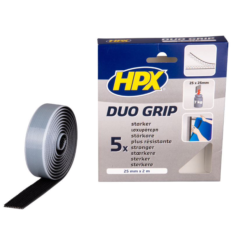DUO GRIP Klettverschlussband 25mm x 2m schwarz