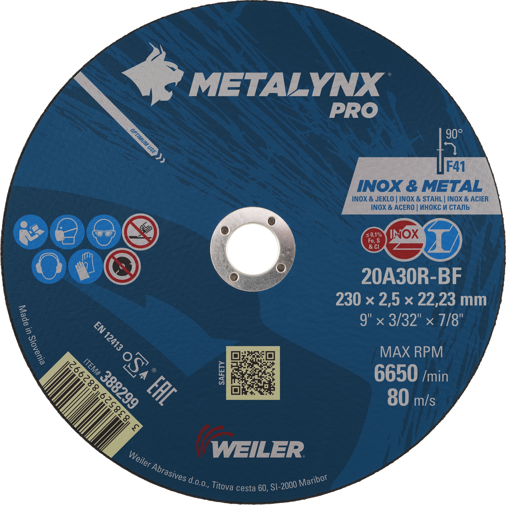 Hochleistungstrennscheibe 230x2,5mm