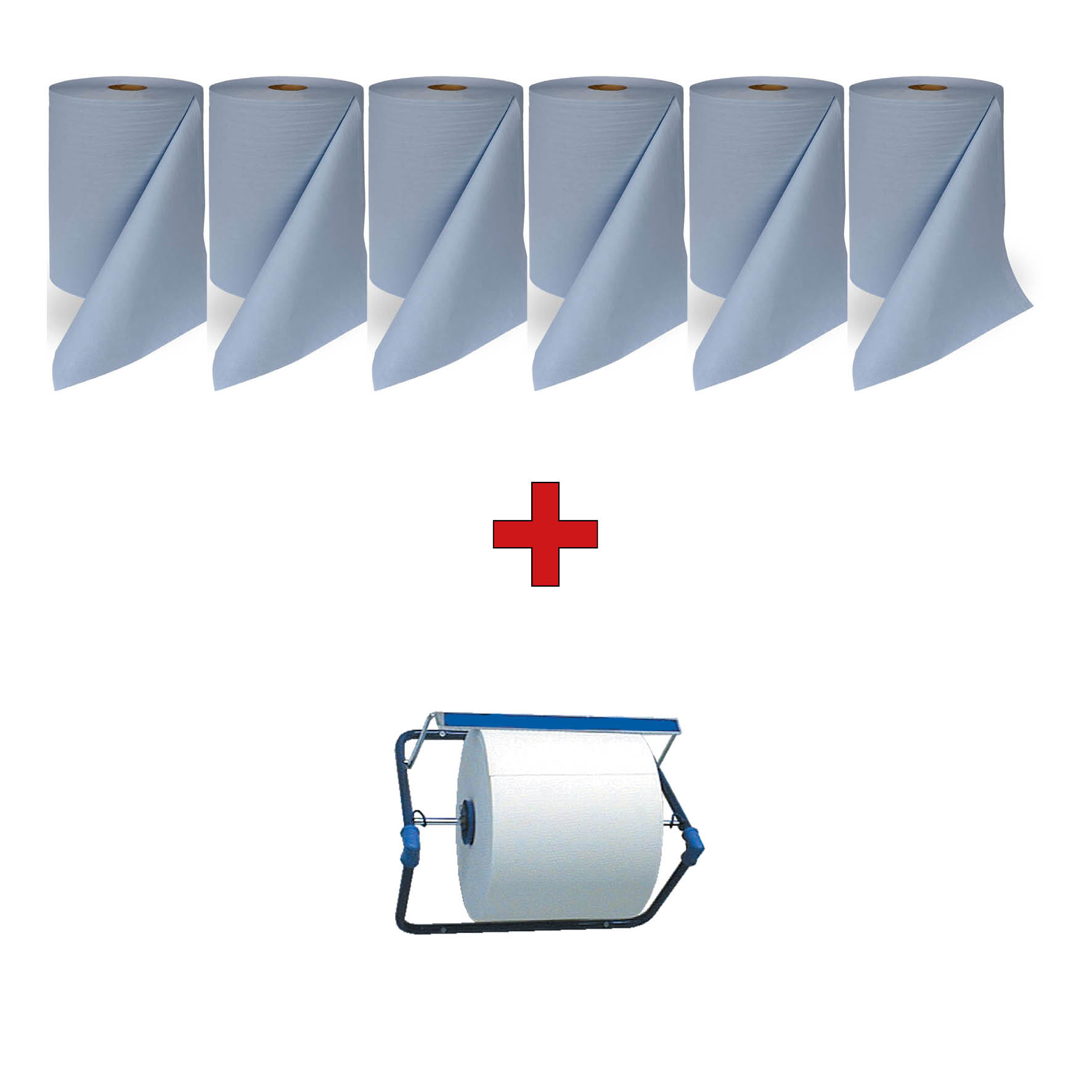 Putzpapier Paket 2lagig + Wandhalter