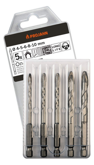 Feinsteinzeug- und Dachziegelbohrer Set 5tlg.