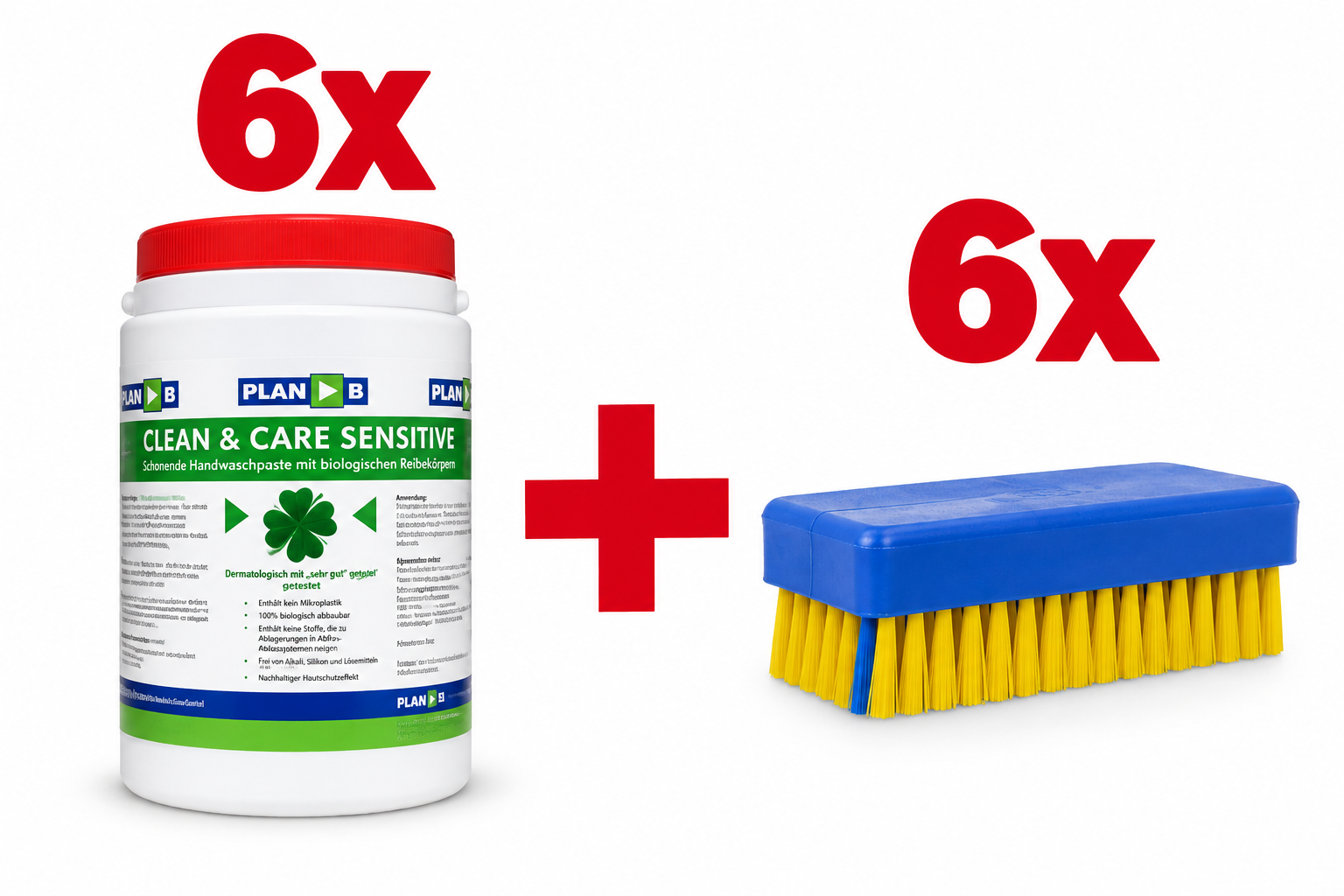 Clean & Care 3L Paket + Handwaschbürsten 