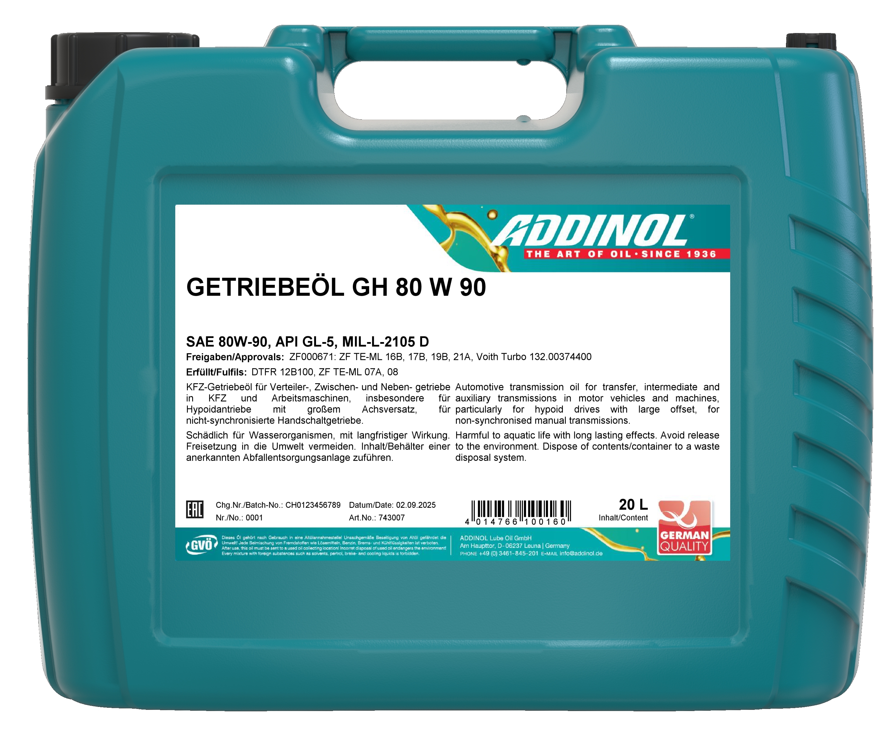 HIGH-PERFORMANCE Getriebeöl 20l