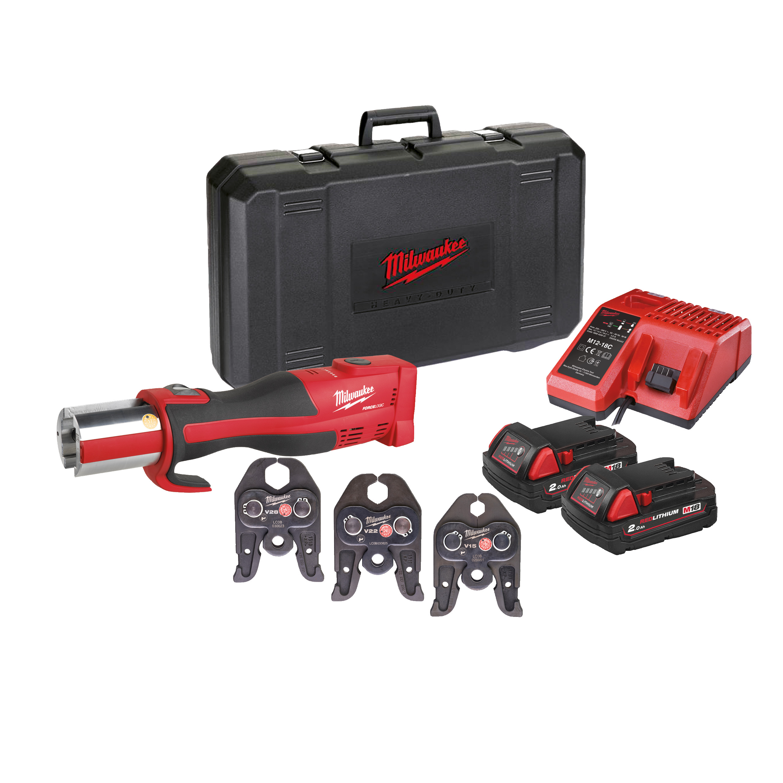 Bürstenloses Akku-Presswerkzeug M18BLHPT-202C V-Set